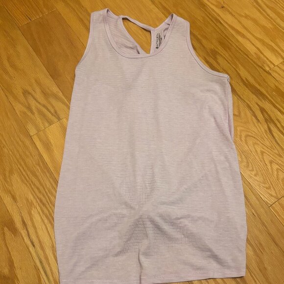 Athleta Shirt Womens Backless/Tie Back Tank Top Lilac Purple RN#54023 Size XS - Picture 2 of 4